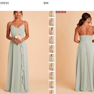 NWT_Birdy Grey Bridesmaid Theresa Dress Chiffon Sage XS